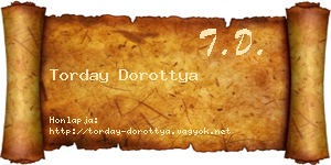 Torday Dorottya névjegykártya